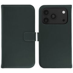 Selencia Étui portefeuille en cuir véritable Apple iPhone 18 Pro / 17 Pro - Vert