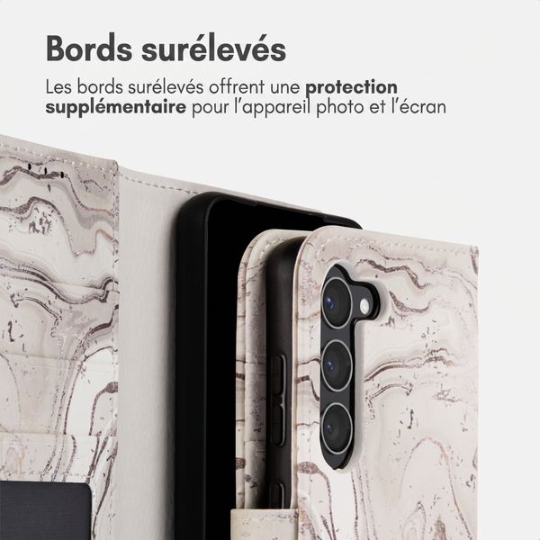 imoshion Étui de télephone portefeuille Design Samsung Galaxy S23 - Sandy Marble