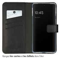 Selencia Étui portefeuille en cuir véritable Google Pixel 7 Pro - Noir