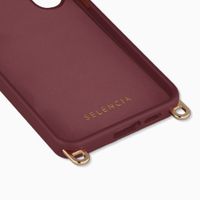 Selencia Coque arrière Rivièra avec MagSafe avec crochets amovibles Samsung Galaxy S25 FE - Bold Burgundy