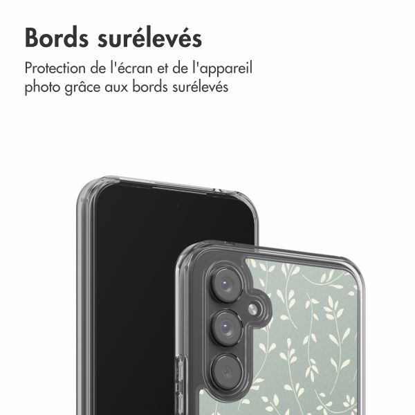 imoshion Coque Design Samsung Galaxy A54 (5G) - Smoke Green Flowers