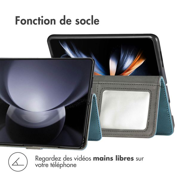 imoshion Étui de télephone portefeuille de luxe Samsung Galaxy Z Fold 6 - Bleu clair
