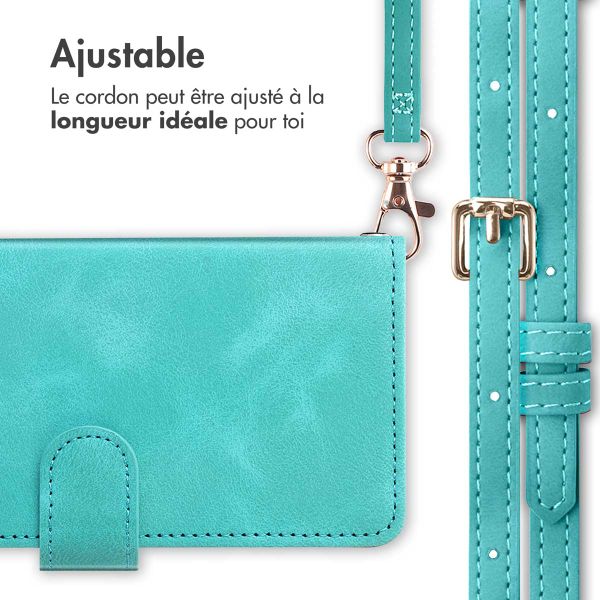 imoshion Etui de télephone portefeuille avec cordon Samsung Galaxy S25 / S24 - Turquoise