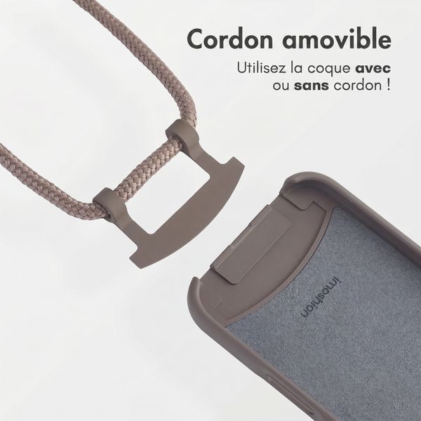 imoshion Coque arrière Color avec cordon amovible et MagSafe Samsung Galaxy S26 - Black Coffee