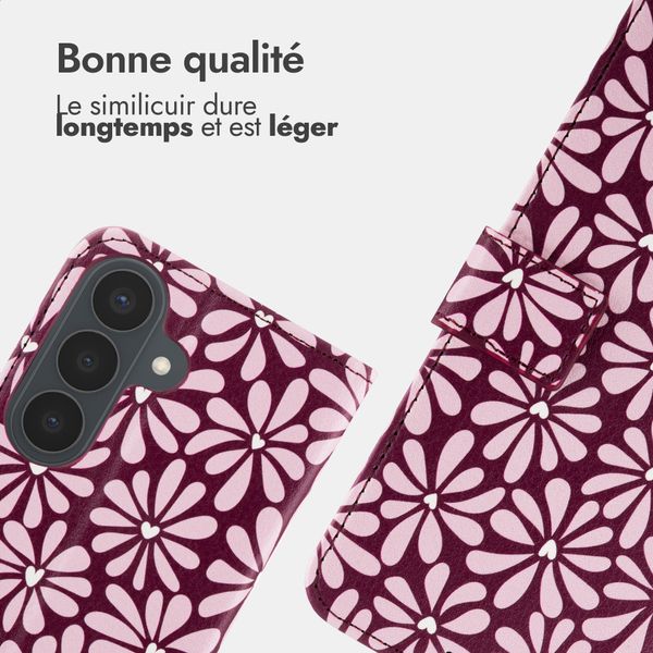 imoshion Étui de télephone portefeuille Design Samsung Galaxy S26 FE - Bloom Love Blush