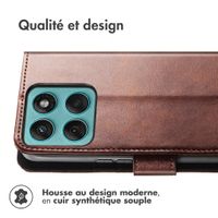 imoshion Étui de télephone portefeuille de luxe Motorola Edge 60 Fusion - Marron foncé