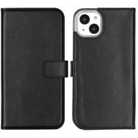 Selencia Étui portefeuille en cuir véritable Apple iPhone 14 Plus - Noir