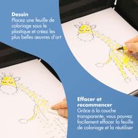 imoshion Table de voyage - Support de tablette voiture - 7 compartiments de rangement - Inclus 2 coloriages - Noir