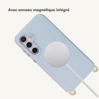 Selencia Coque arrière Rivièra avec MagSafe avec crochets amovibles Samsung Galaxy S25 / S24 - Powder Blue
