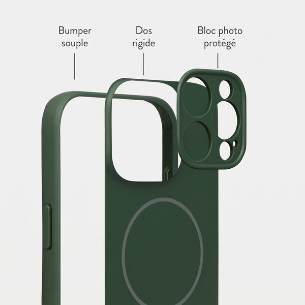 Accezz Coque Grip avec MagSafe Apple iPhone 15 Pro - Vert foncé