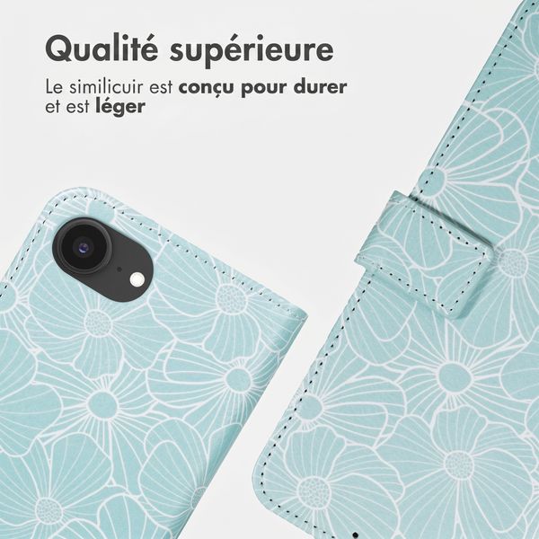 imoshion Étui de télephone portefeuille Design Apple iPhone 17e / 16e - Botanica
