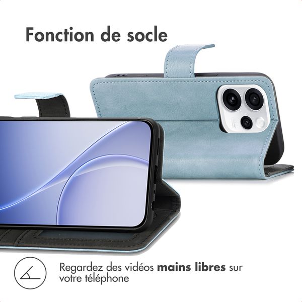 imoshion Étui de télephone portefeuille de luxe Oppo Reno15 F (5G) - Bleu clair