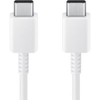 Samsung Câble USB-C vers USB-C d'origine - 1,8 mètre - 25 watts + adaptateur de recharge rapide USB-C d'origine - 25 watts - Blanc