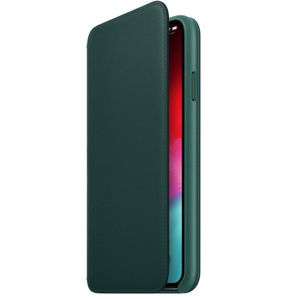 Apple Étui de télephone portefeuille Leather Folio Apple iPhone Xs Max - Forest Green