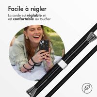 imoshion Coque design en silicone avec cordon Apple iPhone 15 - Sky Black