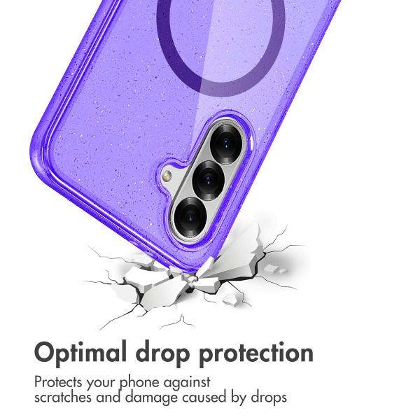 imoshion Coque Pailletée avec MagSafe Samsung Galaxy A56 - Paillettes Violet