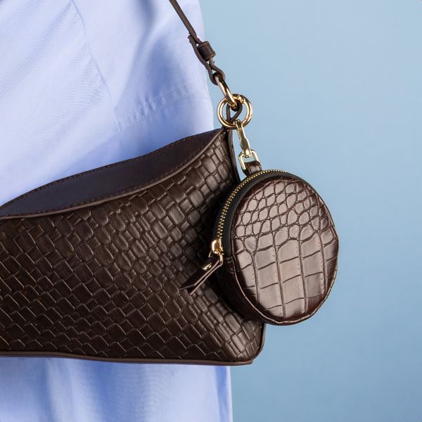 Selencia Nova Croco Mini Pouch - Choco Brown