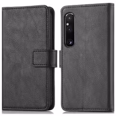 imoshion Étui de télephone portefeuille de luxe Sony Xperia 1 V - Noir
