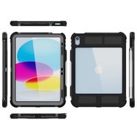 Redpepper Coque tablette étanche Apple iPad 11 (2025) 11 pouces A16 / iPad 10 (2022) 10.9 pouces - Noir
