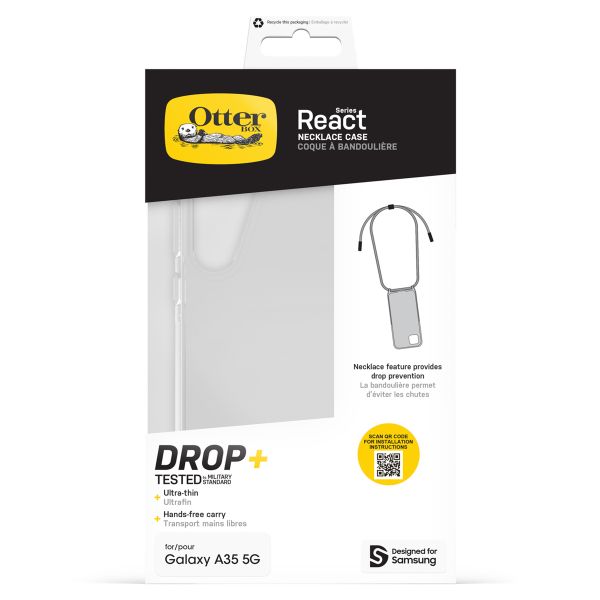 OtterBox Coque arrière React Necklace Samsung Galaxy A35 - Transparent