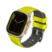 Uniq Bracelet Linus AiroSoft™ en silicone Apple Watch | 44/45/46/49 mm - Lime Green