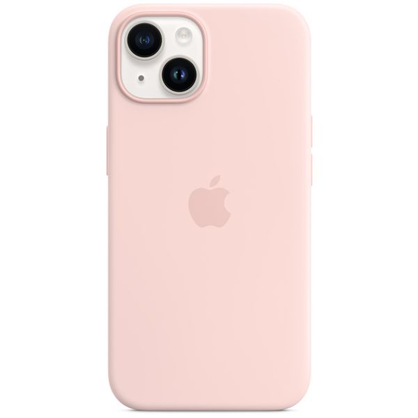 Apple Coque en silicone MagSafe Apple iPhone 14 - Chalk Pink