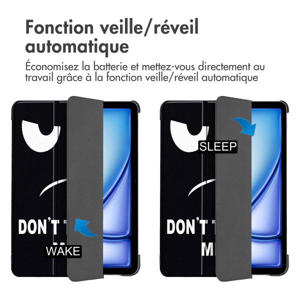 imoshion Coque tablette Design Trifold Apple iPad Air 13 pouces (2026) M4 / (2025) M3 / (2024) M2 - Don't touch