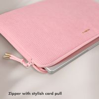 Selencia Pochette ordinateur Corduroy 15-16 pouces - Soft Blush