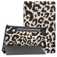 imoshion Coque tablette Design Trifold Samsung Galaxy Tab S9 11.0 pouces / S10 Lite / S10 FE / S9 FE 10.9 pouces - Leopard