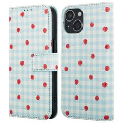 imoshion Étui de télephone portefeuille Design Apple iPhone 14 - Cherry Check