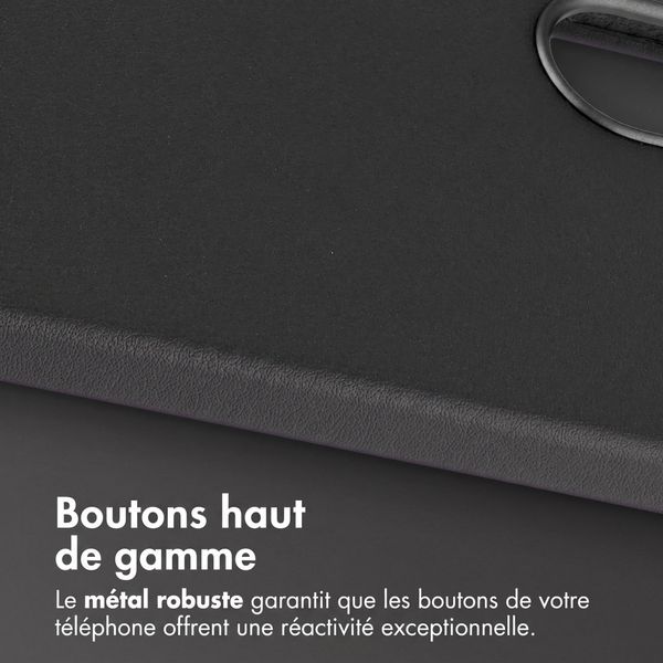 Accezz Coque arrière en cuir avec MagSafe Samsung Galaxy A57 (5G) - Onyx Black