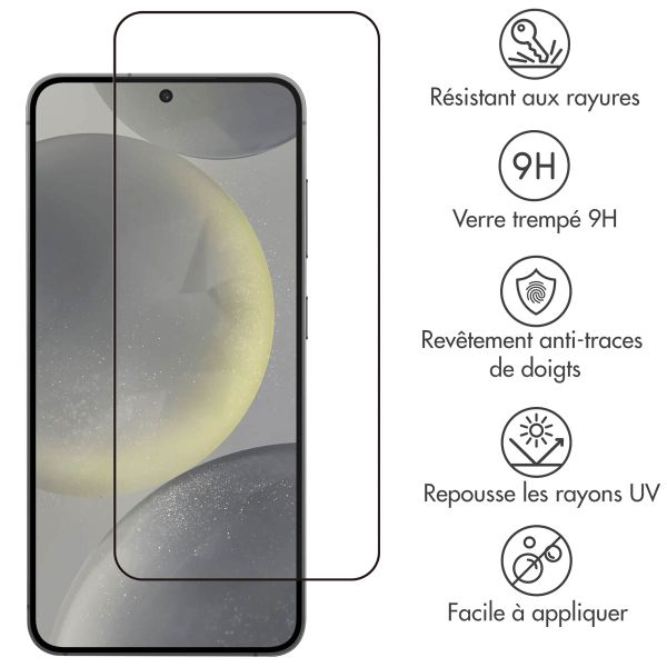 Accezz Protection d'écran en verre trempé Full Cover Samsung Galaxy S25 / S24