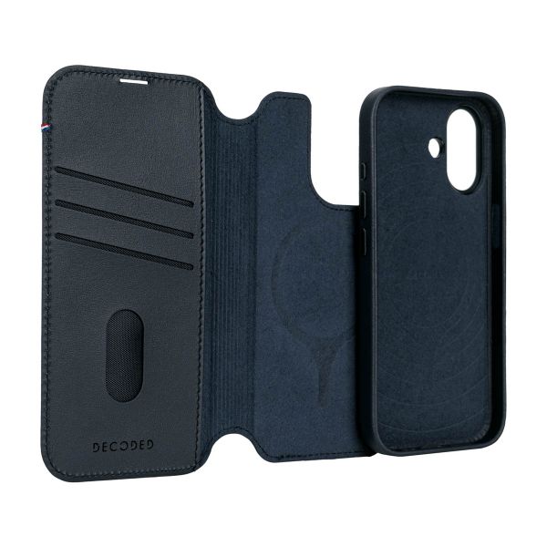 Decoded Portefeuille détachable 2 en 1 en cuir MagSafe Apple iPhone 17 - Navy Shadow