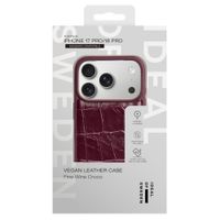 iDeal of Sweden Coque MagSafe en cuir végétalien Apple iPhone 18 Pro / 17 Pro - Fine Wine Croco