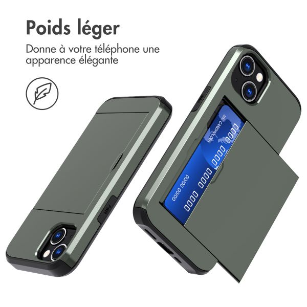 imoshion Coque arrière avec porte-cartes Apple iPhone 13 - Vert foncé