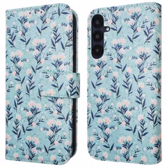 imoshion Étui de télephone portefeuille Design Samsung Galaxy A55 - Blue Flowers