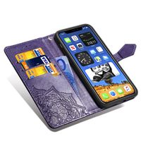 Etui de télephone portefeuille Mandala Apple iPhone 12 (Pro) - Violet