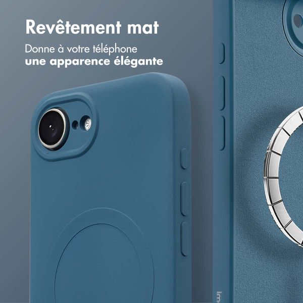 imoshion Coque Couleur avec MagSafe Apple iPhone 17e / 16e - Bleu foncé