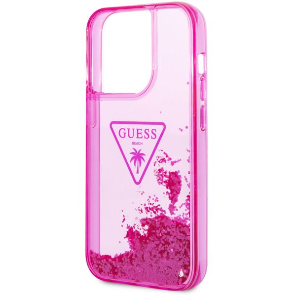 Guess Coque Liquid Glitter Apple iPhone 14 Pro Max - Rose Fuchsia