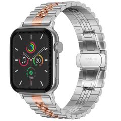 Selencia Bracelet Metallique Jubilee Apple Watch | 38/40/41/42 mm - Argent & Or Rose