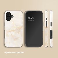 Selencia Coque arrière Vivid Apple iPhone 17 - Golden Beige Marble