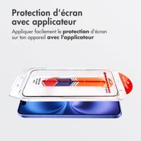 Accezz Protecteur d'écran en verre trempé + Applicateur Apple iPhone 16 Plus / 15 Plus