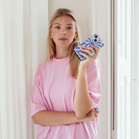 Selencia Coque arrière Vivid Samsung Galaxy A35 - Modern Bloom Sapphire Blue