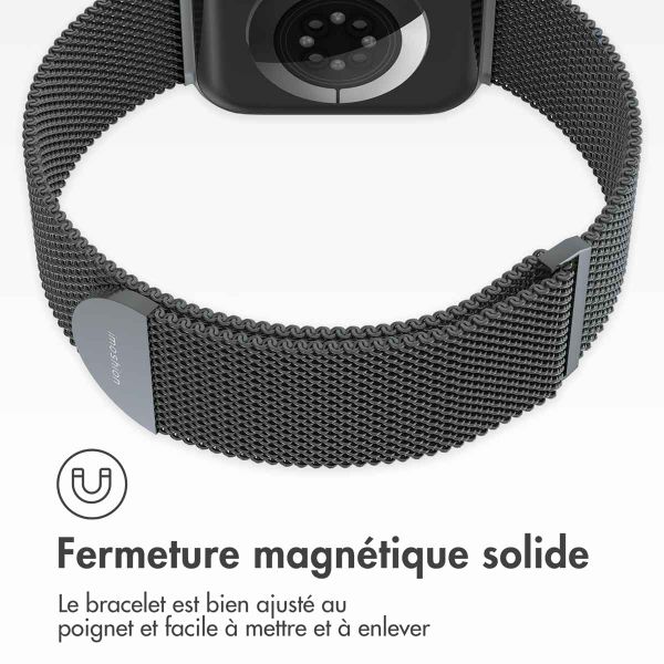 imoshion Bracelet magnétique milanais Apple Watch | 38/40/41/42 mm - Taille M - Space Grey