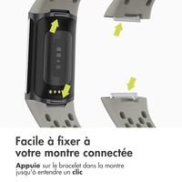 imoshion Bracelet sport en silicone avec boucle Fitbit Charge 5 / 6 - Gris