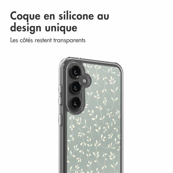 imoshion Coque Design Samsung Galaxy S23 FE - Smoke Green Flowers