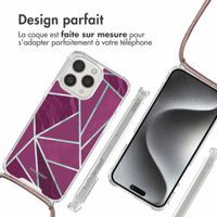 imoshion Coque Design avec cordon Apple iPhone 15 Pro - Bordeaux Graphic