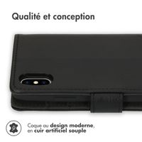 imoshion Étui de télephone portefeuille de luxe Apple iPhone X / Xs - Noir