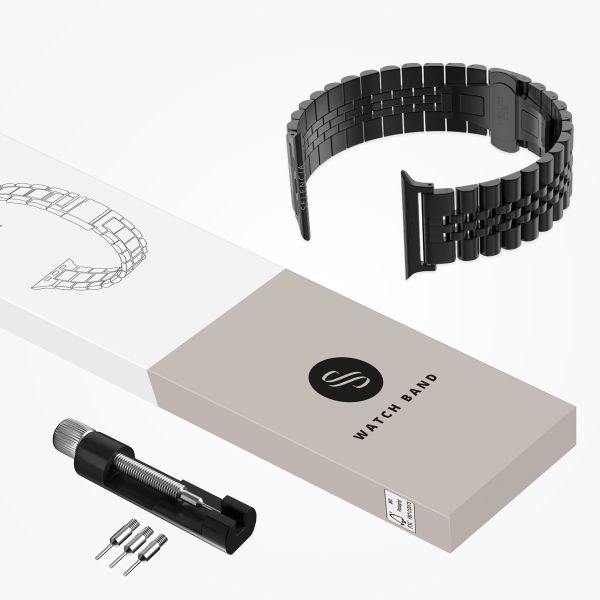 Selencia Bracelet Metallique Jubilee Apple Watch | 44/45/46/49 mm - Noir