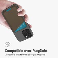 Accezz Porte-cartes en cuir - Compatible avec MagSafe et Qi2 - Coffee Brown